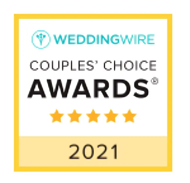 WeddingWire Couples' Choice Awards 2021 badge.